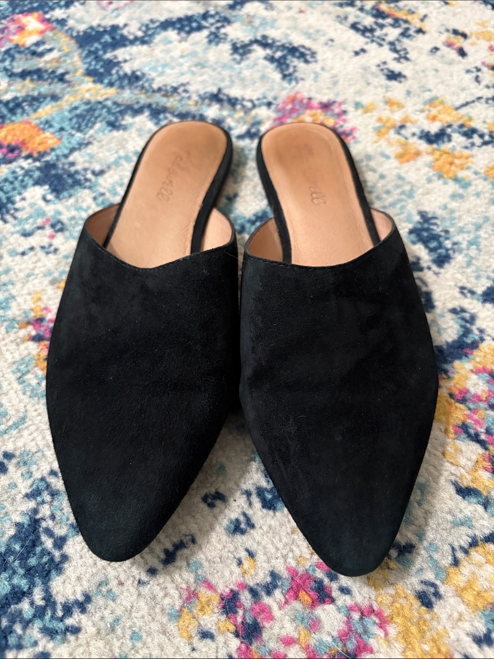 Madewell Black Women's Pointed-Toe Slip-On Mules